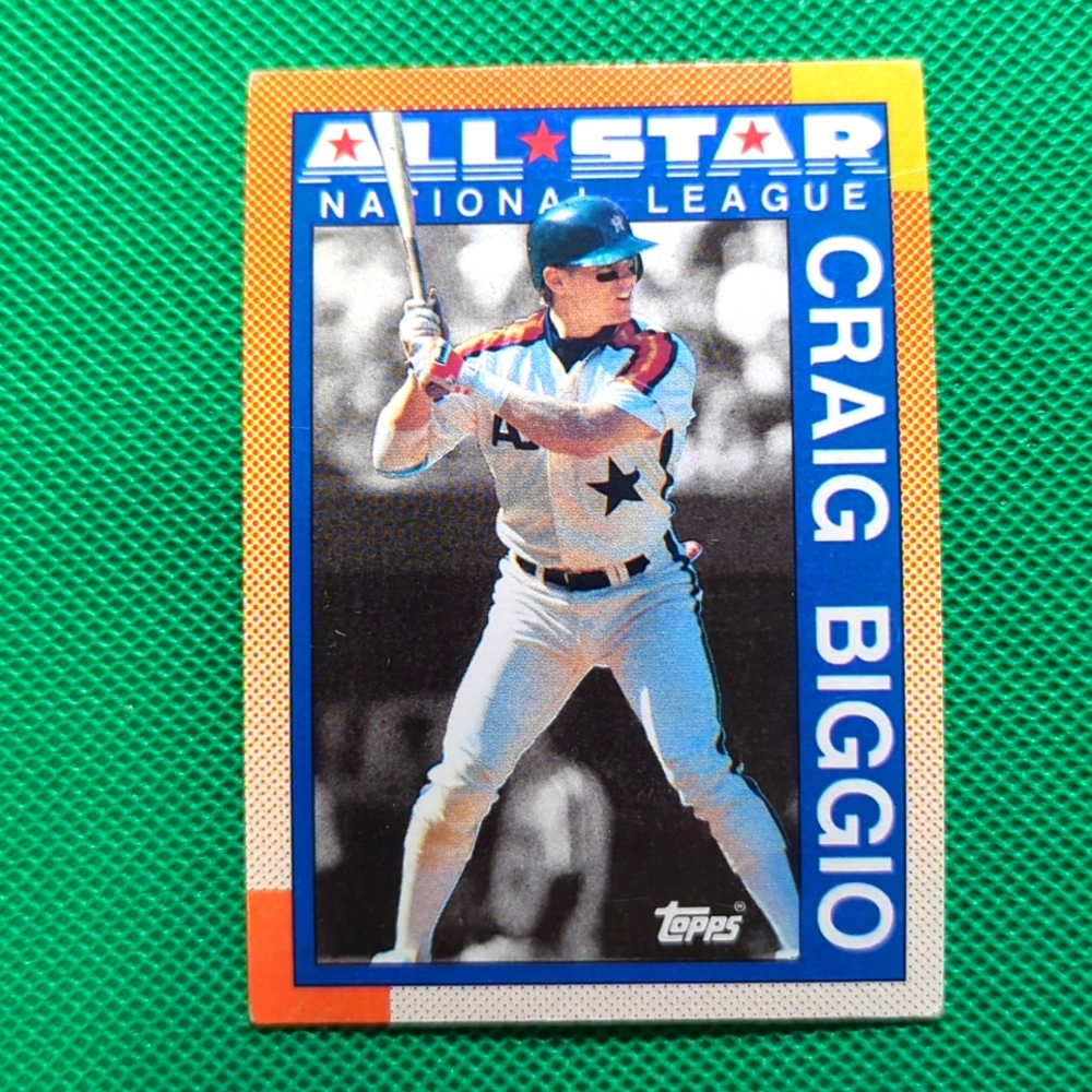 🩸Vintage All Star Topps Craig Biggio 1990 Card #404 National League